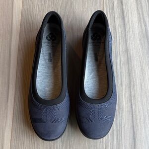 Clarks Cloudsteppers Women's Navy Ayla Low Ballet Flats Size 6.5